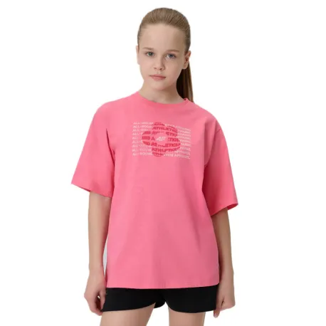 Dievčenské tričko s krátkym rukávom 4F JUNIOR TSHIRT F3302-54S-PINK