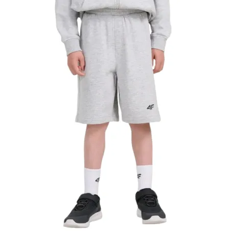 Chlapčenské kraťasy 4F JUNIOR SHORTS CAS M784-25M-GREY MELANGE