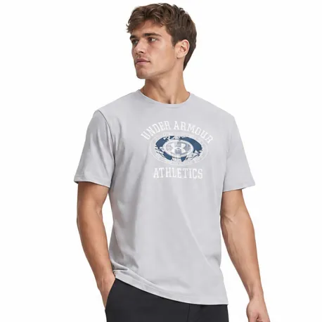 Pánske tričko s krátkym rukávom UNDER ARMOUR UA M 60 40S ARMOR GLOBE SS-GRY