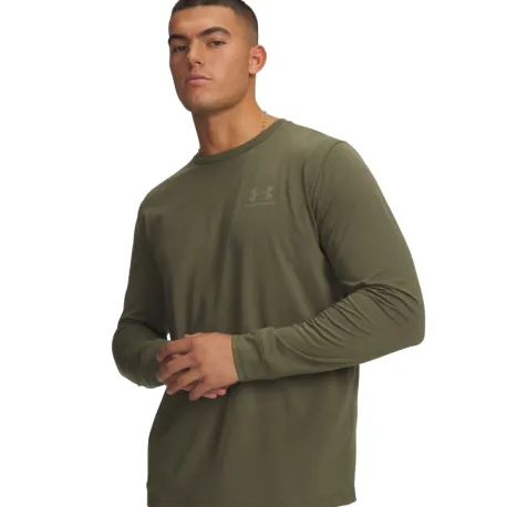 Pánske tričko s dlhým rukávom UNDER ARMOUR UA SPORTSTYLE LEFT CHEST LS-GRN