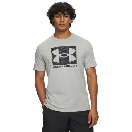 Pánske tričko s krátkym rukávom UNDER ARMOUR UA ABC CAMO BOXED LOGO SS-GRY