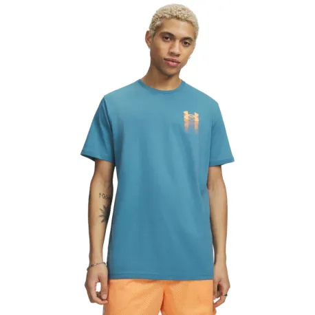 Pánske tričko s krátkym rukávom UNDER ARMOUR UA M BLUR LOGO SS-BLU