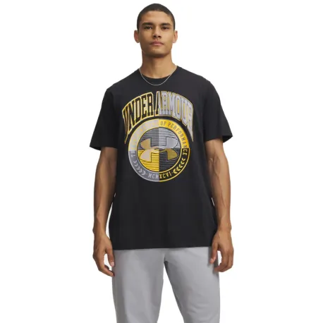 Pánske tričko s krátkym rukávom UNDER ARMOUR UA M VARSITY CREST SS-BLK