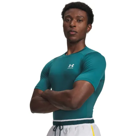 Pánske kompresné tričko s krátkym rukávom UNDER ARMOUR UA HG Armour Comp SS-GRN