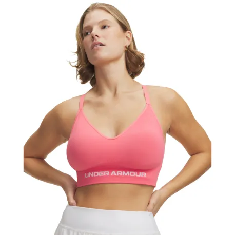 Dámska tréningová športová podprsenka UNDER ARMOUR Vanish Seamless Low Bra-MRN