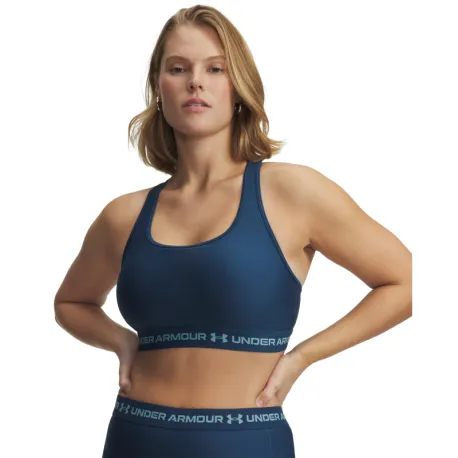 Dámska tréningová športová podprsenka UNDER ARMOUR Crossback Mid Bra-BLU