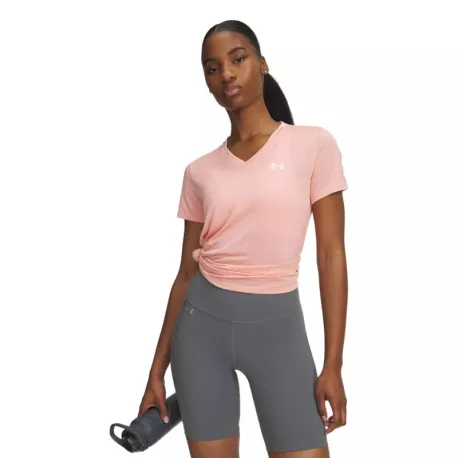 Dámske tréningové tričko s krátkym rukávom UNDER ARMOUR Tech SSV- Twist-PNK