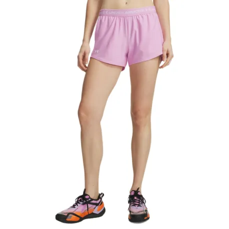 Dámske tréningové kraťasy UNDER ARMOUR Tech Play Up Shorts-PNK