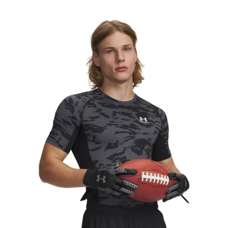 Pánske kompresné tričko s krátkym rukávom UNDER ARMOUR UA HG Printed SS-BLK