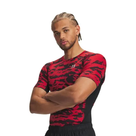Pánske tréningové tričko s krátkym rukávom UNDER ARMOUR UA HG Printed SS-BLK