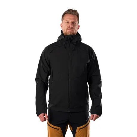 Pánska turistická bunda s kapucňou NORTHFINDER CLIFTON 270blackblack