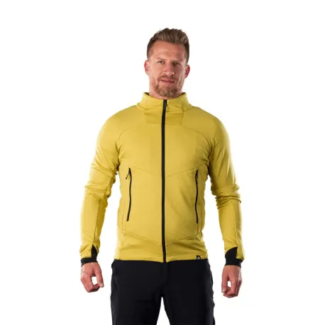 Pánska turistická flisová mikina so zipsom NORTHFINDER JACINTO-520mustard