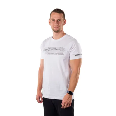 Pánske turistické tričko s krátkym rukávom NORTHFINDER AMAD-377white