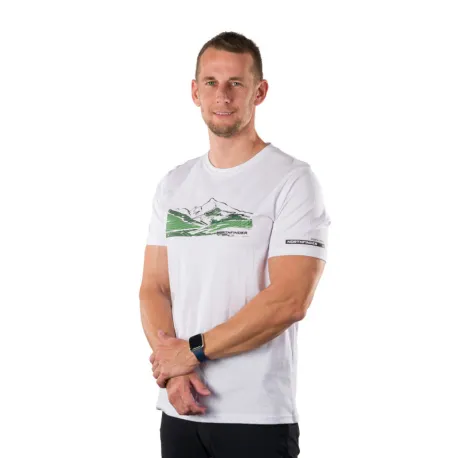 Pánske turistické tričko s krátkym rukávom NORTHFINDER BARTO-377white