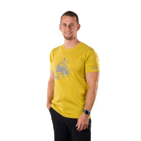 Pánske turistické tričko s krátkym rukávom NORTHFINDER BENED-520mustard