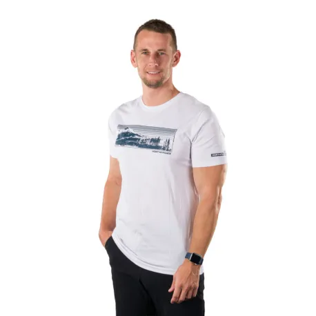 Pánske turistické tričko s krátkym rukávom NORTHFINDER BARTOLOM-377white
