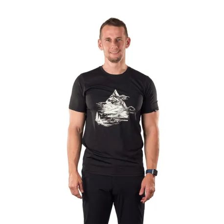 Pánske turistické tričko s krátkym rukávom NORTHFINDER NADAR-269black