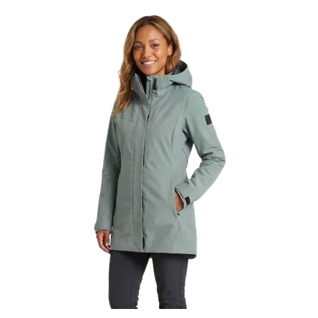 Dámska turistická softshellová bunda s kapucňou NORTHFINDER YULIANA-263greengrey