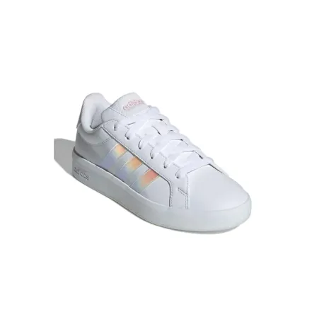 Dievčenská rekreačná obuv ADIDAS Grand Court 3.0 Jr cloud white iridescent almost pink