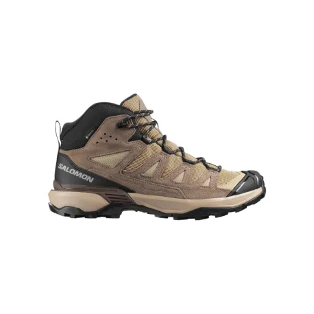 Pánska členková turistická obuv SALOMON X Ultra 360 Leather Mid GTX M desert tan walnut earth brown