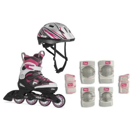 Dievčenské kolieskové korčule FILA SKATES J-One Combo G 3Set K pink magenta