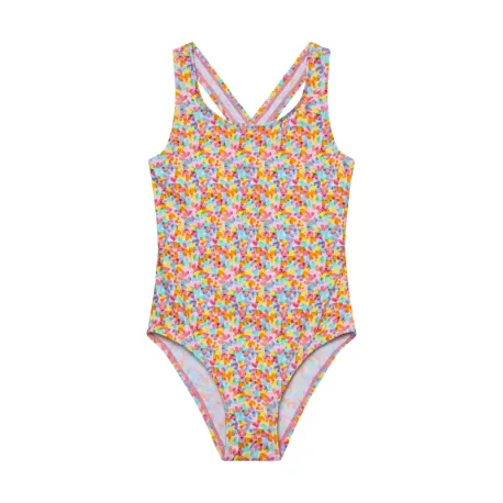 Dievčenské plavky COLOR KIDS Swimsuit, AOP-8714-Cabbage