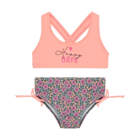 Dievčenské plavky COLOR KIDS Bikini W. Front Print & AOP-1922-Turbulence