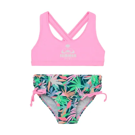 Dievčenské plavky COLOR KIDS Bikini W. Front Print & AOP-9917-Mediterranea