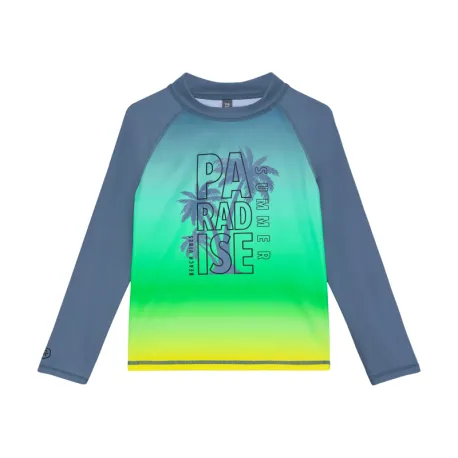 Detské tričko na kúpanie COLOR KIDS T-shirt L S W. Chest Print-7450-Coronet Blue