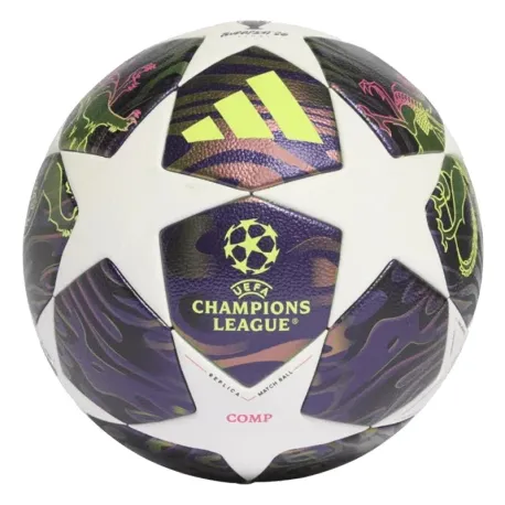 Futbalová lopta ADIDAS UCL COM F DPURPL WHITE SYELLO