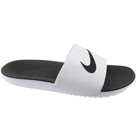Juniorské šlapky (plážová obuv) NIKE Kawa Jr white black
