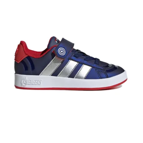 Chlapčenská rekreačná obuv ADIDAS Grand Court Captain America K dark blue matte silver better scarlet