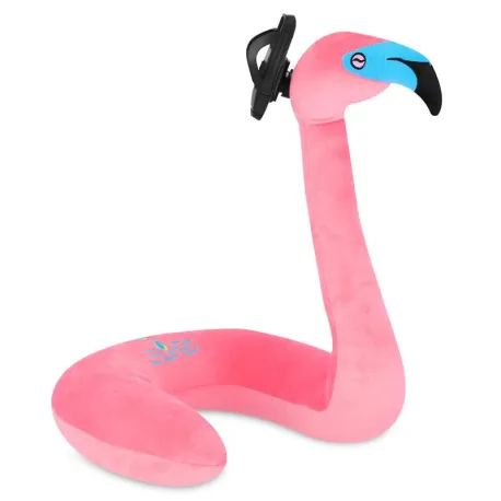 Vankúš SPOKEY SERPENTE Kids Travel Pillow, Flamingo-shaped with Phone Holder