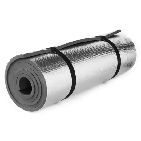 Karimatka SPOKEY HIBERNATION Tourist double-layer sleeping mat with aluminum insulation, 180 x 50 x 1 cm, dark grey