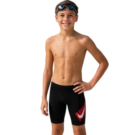 Chlapčenské plavecké boxerky NIKE SWIM Logo Graphic Black