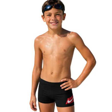 Chlapčenské plavecké boxerky NIKE SWIM Logo Graphic Black