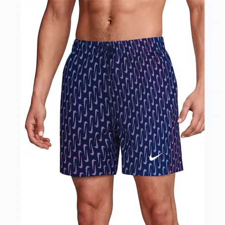 Pánske plavky NIKE SWIM Breaker Swoosh 5 MIDNIGHT NAVY