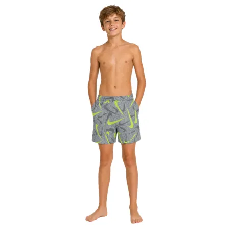 Chlapčenské plavky NIKE SWIM Breaker Pebble 4 WOLF GREY