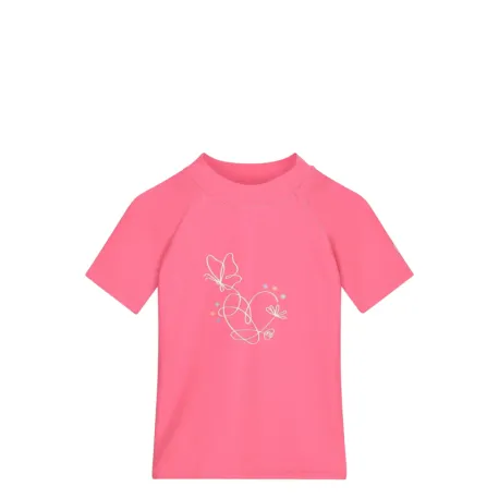 Dievčenské tričko na kúpanie COLOR KIDS T-shirt W. Print-Pink Lemonade