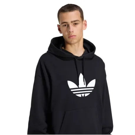 Pánska mikina s kapucňou ADIDAS ORIGINALS TREFOIL HOODY BLACK WHITE