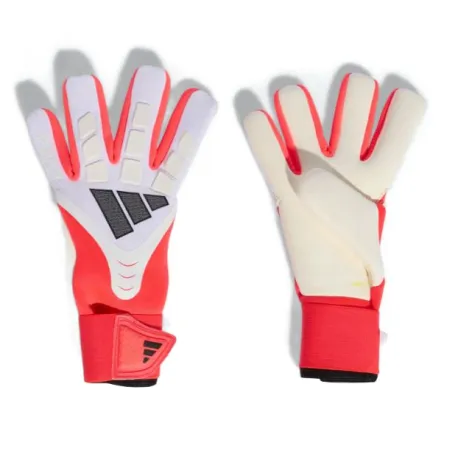 Futbalové brankárske rukavice ADIDAS PRED GL COM WHITE LUCRED BLACK