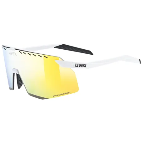 Cyklistické okuliare UVEX brýle Pace Stage CV white matt mir. gold