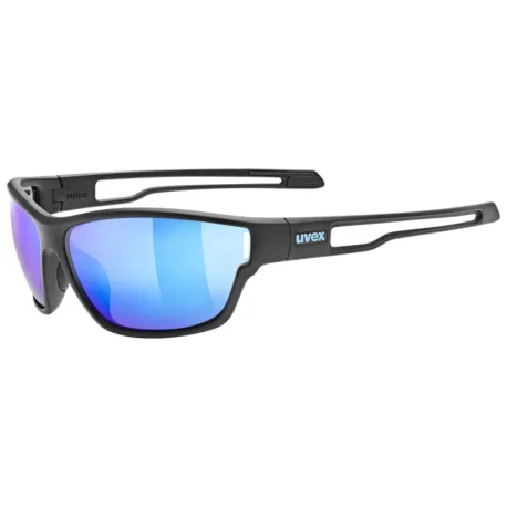 Cyklistické okuliare UVEX brýle Sportstyle 806 Black Matt Mirror Blue