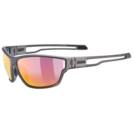 Cyklistické okuliare UVEX brýle Sportstyle 806 Smoke Matt Mirror Red