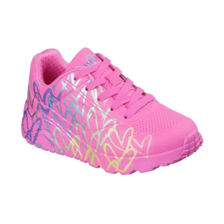Dievčenská rekreačná obuv SKECHERS Uno Lite Metallic Joy Jr hot pink