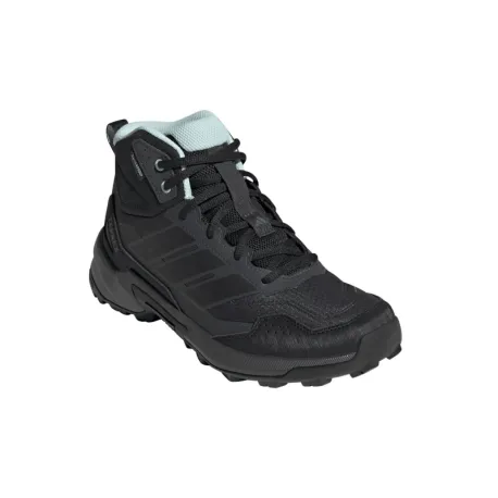 Dámska členková turistická obuv ADIDAS Terrex Eastrail 3 Mid CP W carbon core black semi flash aqua