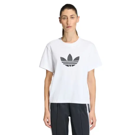 Dámske tričko s krátkym rukávom ADIDAS ORIGINALS TREFOIL BOXY T WHITE BLACK