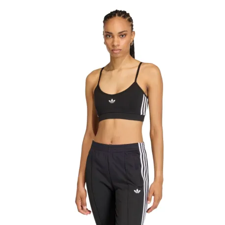 Dámska tréningová športová podprsenka ADIDAS ORIGINALS 3S BRALET BLACK WHITE