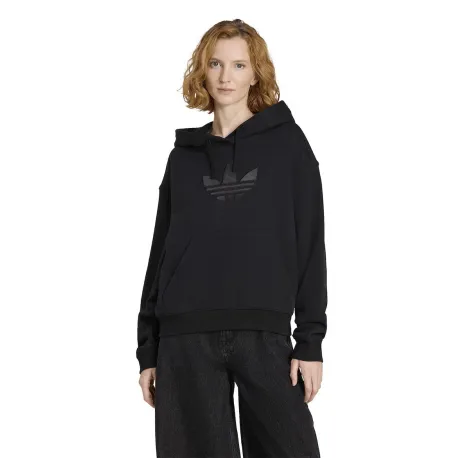 Dámska mikina s kapucňou ADIDAS ORIGINALS TREFOIL HOODIE BLACK