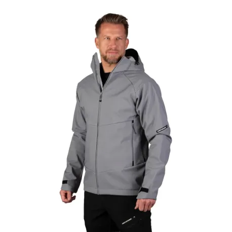 Pánska turistická softshellová bunda NORTHFINDER AMADEU-319grey